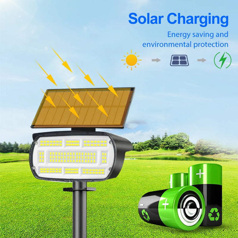 Solarstrahler Heliora 136LED | Ultrahell & wetterfest | IP65 Garten-Spot mit 3 Helligkeitsmodi & 215 ft² Leuchtbereich