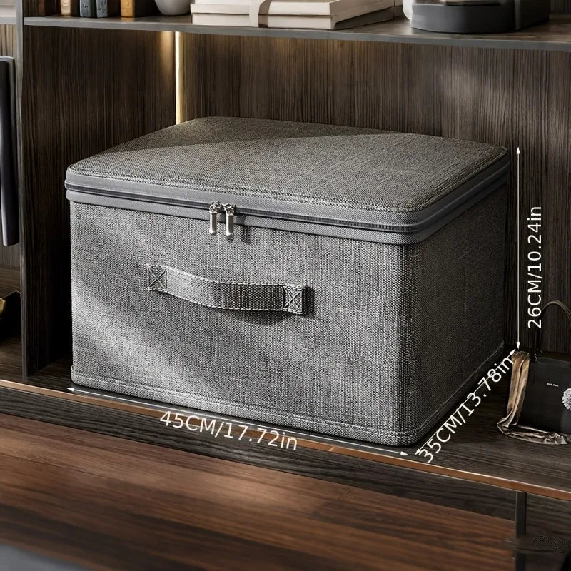 Faltbare Aufbewahrungsboxen mit Deckel | Stapelbar & Stabil | Stoffboxen mit Griffen | Storvana