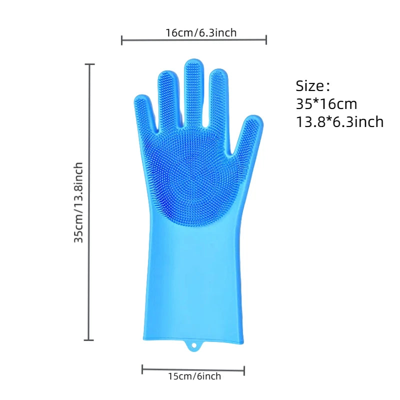 FELISPA SoftTouch Silikon-Badehandschuh für Katzen | Sanfte Fellpflege & Massage | Shampoo-Bürste für Haustiere | 35×16 cm