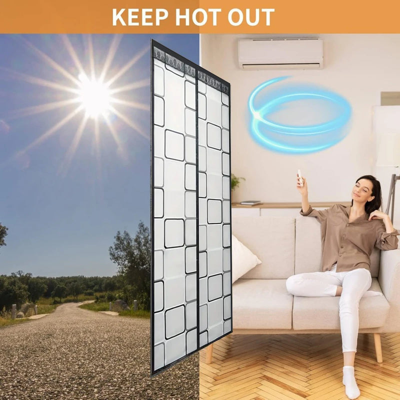 Climora | Thermo-Türvorhang | Magnetisch & Wärmedämmend | Schutz vor Kälte & Zugluft | Ideal für Winter & Klimaräume