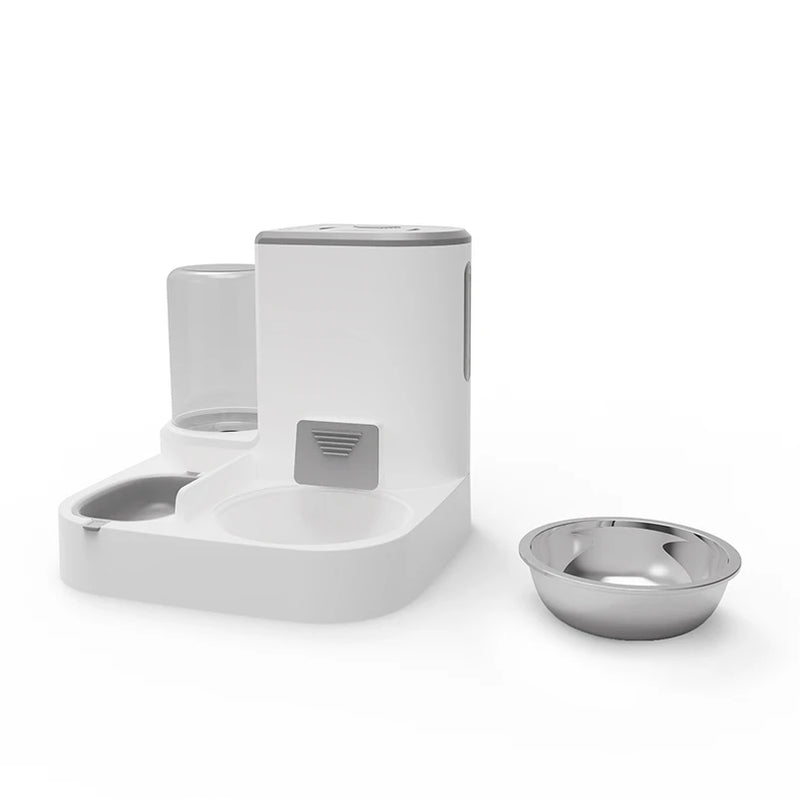 Feedipet Futter- & Wasserspender für Katzen & Hunde | Automatische Nachfüllung | 2-in-1 Napf-Set