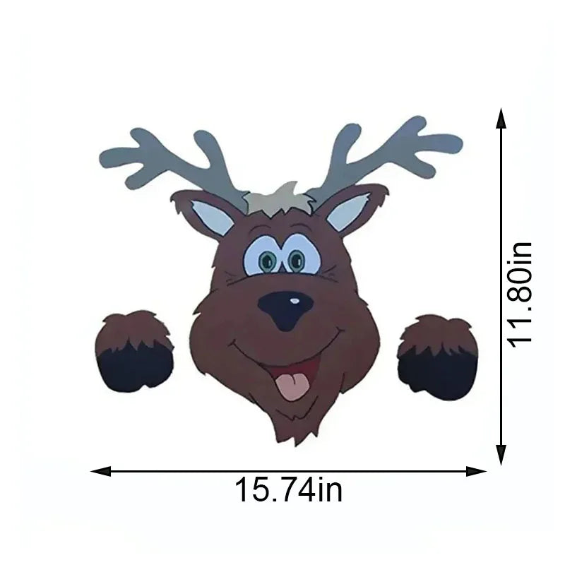 Weihnachtszaun-Dekoration MerryFence | Weihnachtsmann, Rentier & Schneemann | Bunte Kunststoff-Deko | Für Garten, Balkon & Zuhause