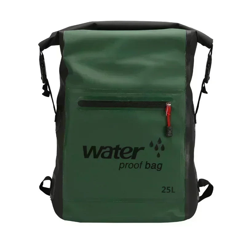 Wasserdichter Rucksack AquaDryX 25L | Schwimmender Packsack | Rolltop & Atmungsaktiv | Ideal für Kajak, Trekking & Outdoor
