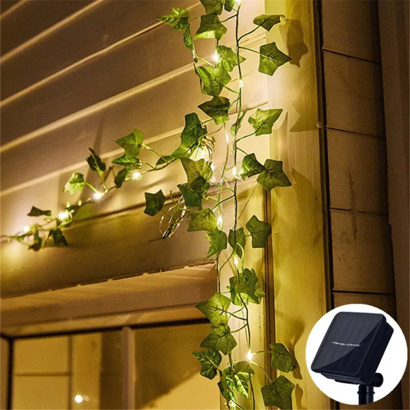 Solar-Lichterkette SoliBlossom | Sonnenblumen-Dekor mit Blättern | Warmweiß | 8 Modi | Für Garten, Zaun & Hochzeit