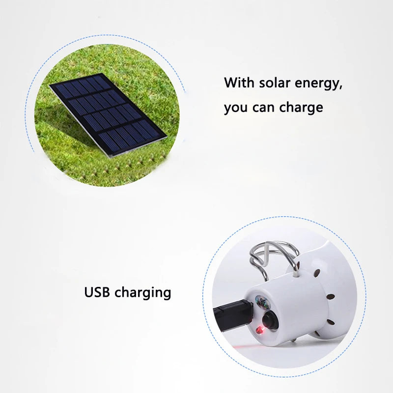 Solarlampe Heliora SolarBulb | Wiederaufladbar | Mit Solarpanel & USB | Tragbar & Autark | 130 Lumen