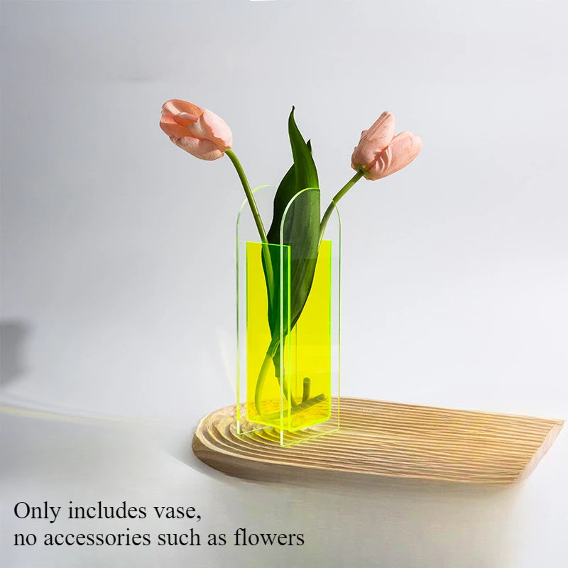 ClearElegance | Acryl Vase Transparent | Minimalistisches Deko-Element | Für Blumen & Hydrokultur