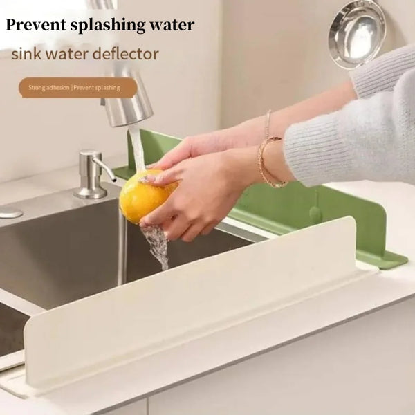 2er-Set Spülbecken-Spritzschutz SplashBlock Silikon | Mit Saugnapf | 35×7 cm | Schutz vor Wasserflecken in Küche & Bad