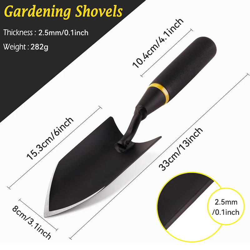 TerraGrip Gartenschaufel | Extra Robust & Ergonomisch | Nahtlos Geschweißt | Für harte Böden & Wurzeln
