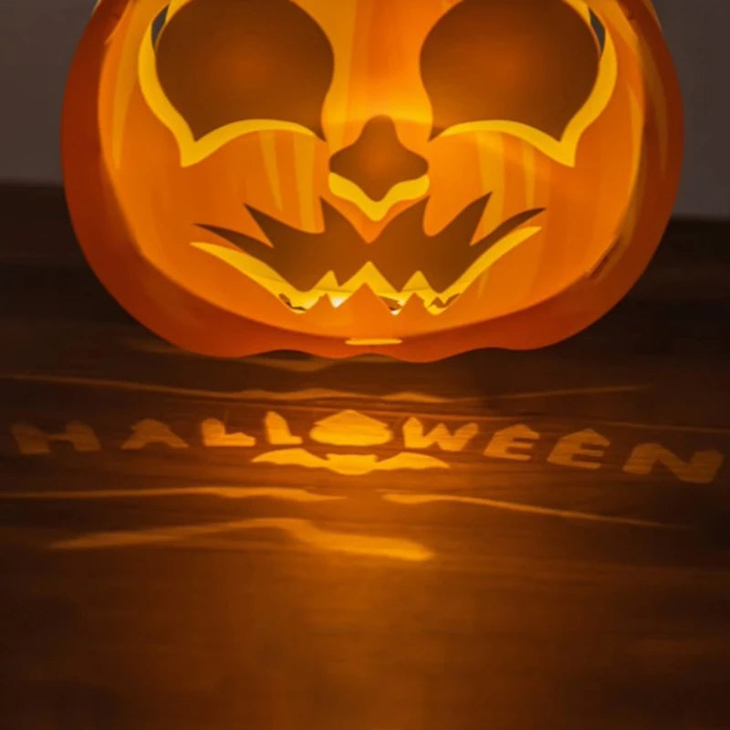 Halloween Laterne PumpkinGlow | DIY Kürbis-Laterne | Kinderfreundlich & Wiederverwendbar | 5,6 × 12,6 cm