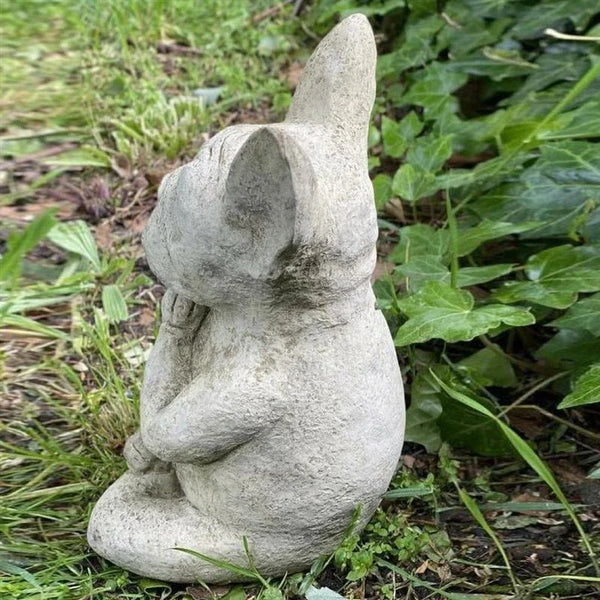 ZenPaws | Meditierender Bulldogge Dekofigur | Resin Statue | Für Haus & Garten
