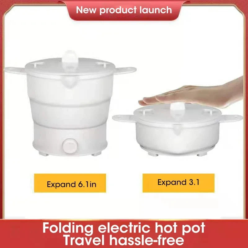 Elektrischer Mini-Kochtopf FoldaCook | Faltbar & kompakt | 1,2 L | 800 W | Für Camping, Büro & Reisen