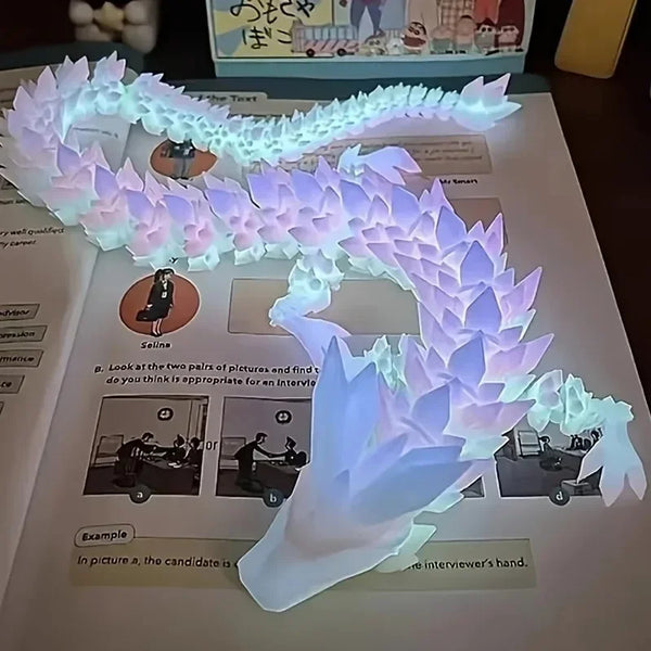 DracoLume 3D-gedruckter LED-Drachenskulptur | 22 cm | Leuchtende Deko für Aquarium, Schlafzimmer & Schreibtisch