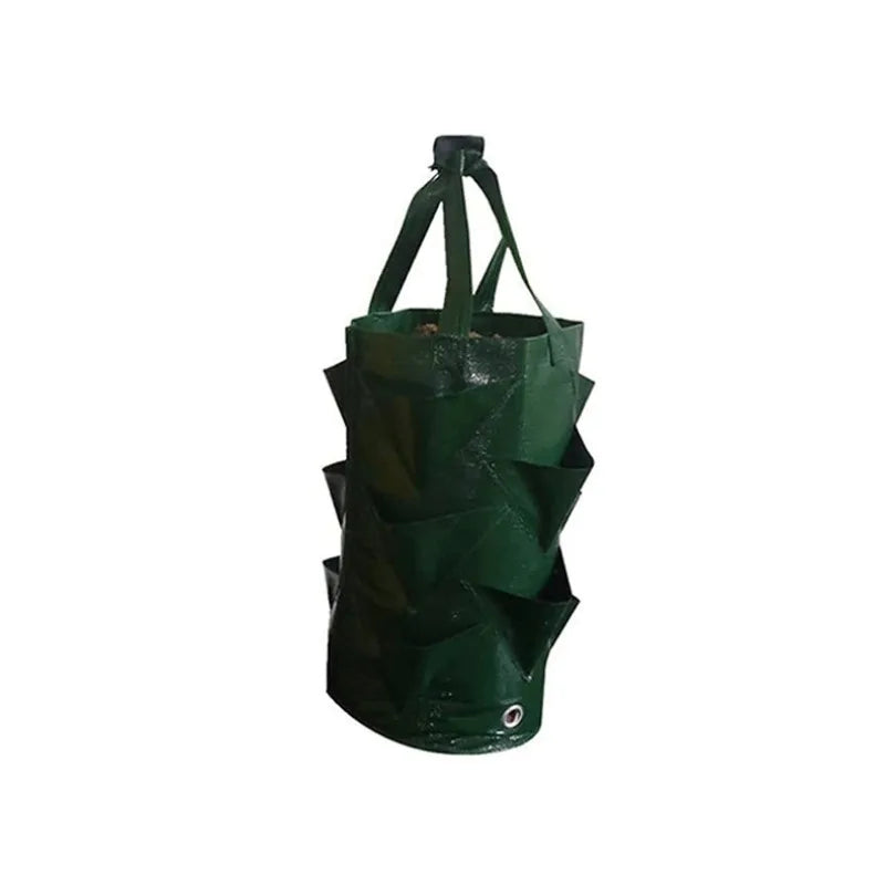 Growpura Pflanzsack Gemüse & Erdbeeren | 3 Gallonen PE Anzuchttasche mit Taschen | Wiederverwendbar & Wasserdicht