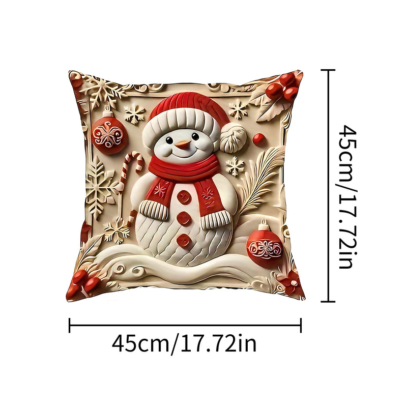 Weihnachts-Kissenhülle Lunavia | 2D Druck | Santa Claus Design | 45×45 cm | Festliche Weihnachtsdeko & Geschenkidee