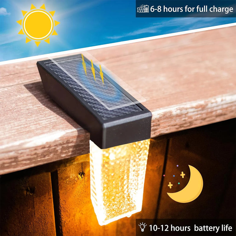 Solar-Treppenlicht LumiStair | RGB & Warmweiß | Rechter Winkel | IP44 Wasserdicht | Für Außenstufen & Wege