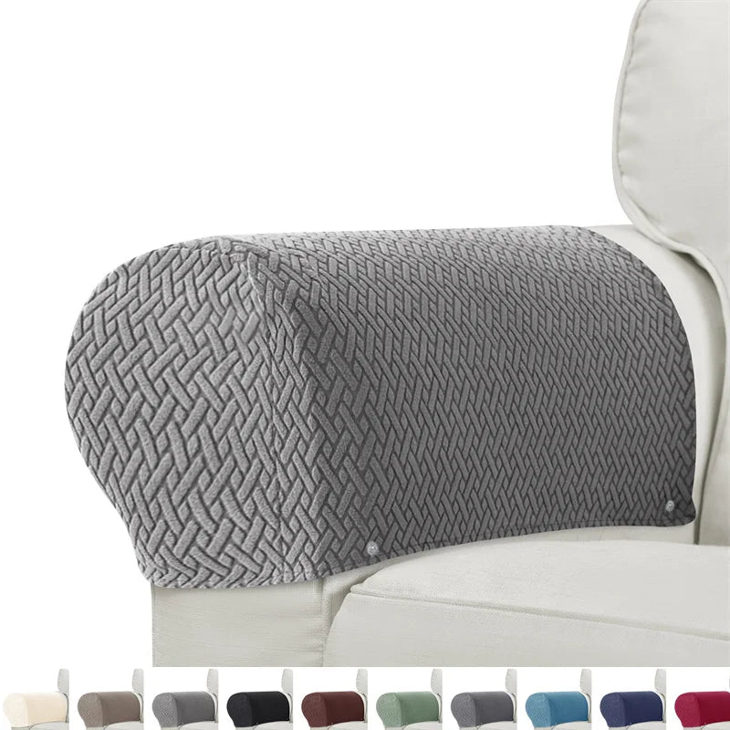 2er-Set Sessel- & Sofa-Armlehnenbezüge Armluxe | Jacquard-Stoff | Staub- & Schmutzschutz | Rutschfest & Waschbar