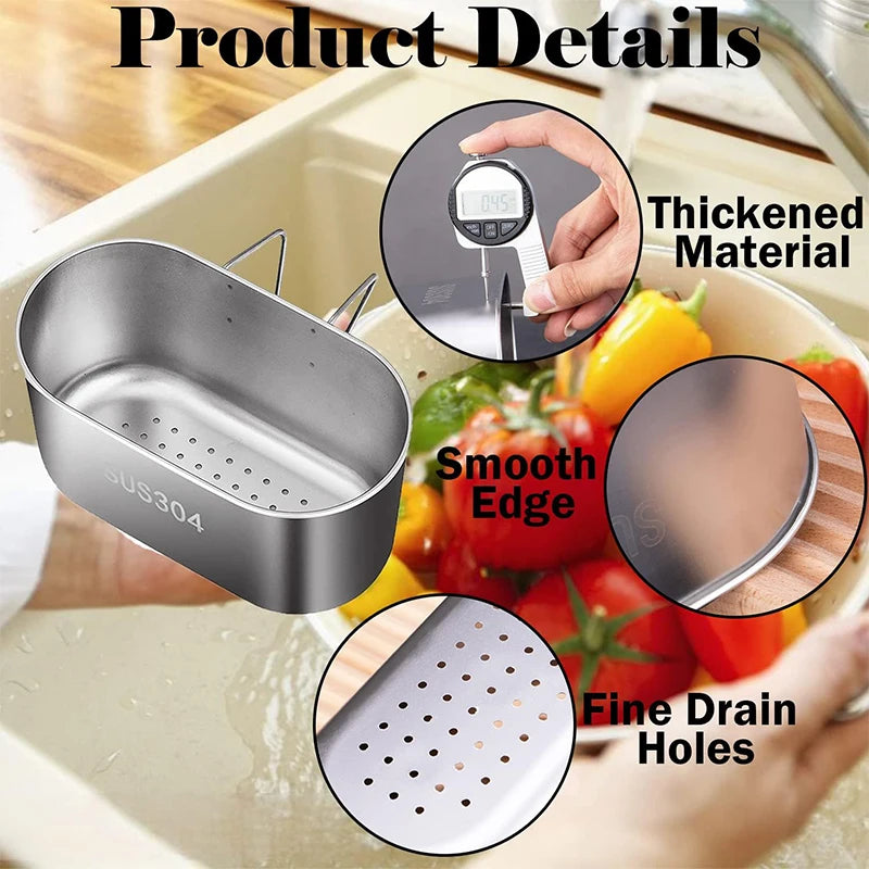 Spülsiebkorb AquaDrop Inox | Edelstahl-Abflusssieb für Spüle | Rostfrei & Langlebig | 1 Stück | ca. 200 g