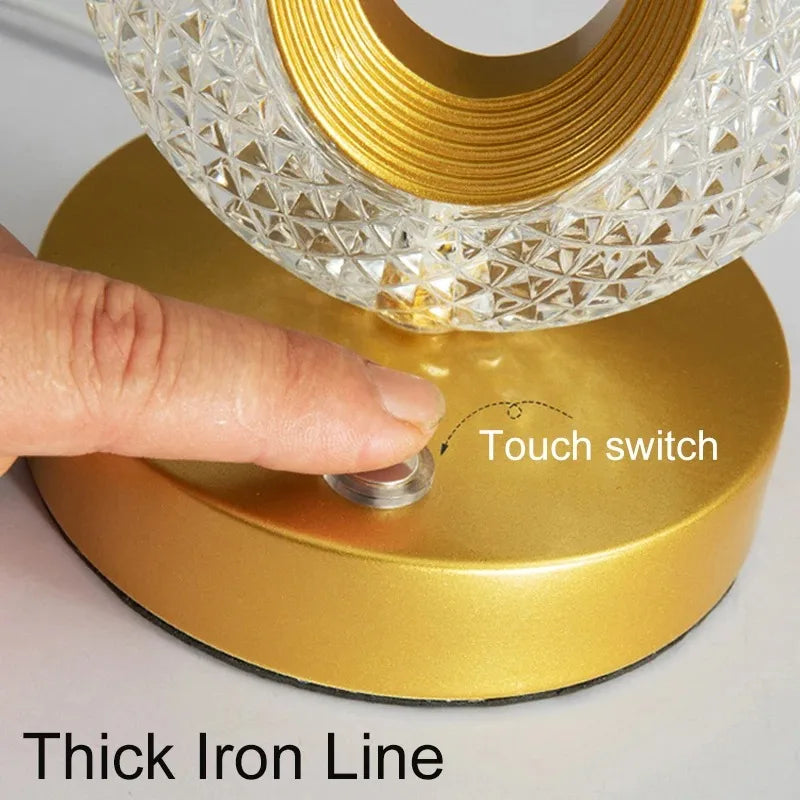 LED Nachtlicht Dimmbar | Touch Steuerung | 3 Lichtfarben | USB Wiederaufladbar