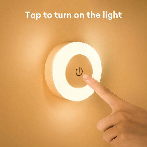 LUMORA Touch LED-Nachtlicht | USB-Wiederaufladbar | Magnetisch & Stufenlos Dimmbar | Warm- & Kaltlicht