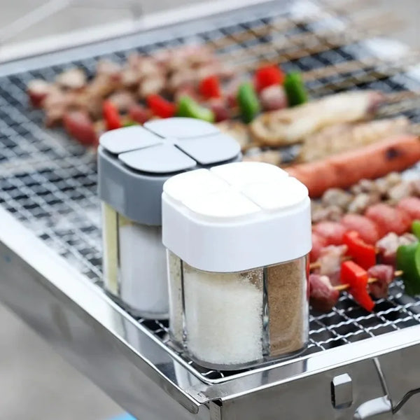 GrillGenie Gewürzdose | Outdoor BBQ Streuer | Kompakt & Bruchsicher | Für Camping, Picknick & Grillabende