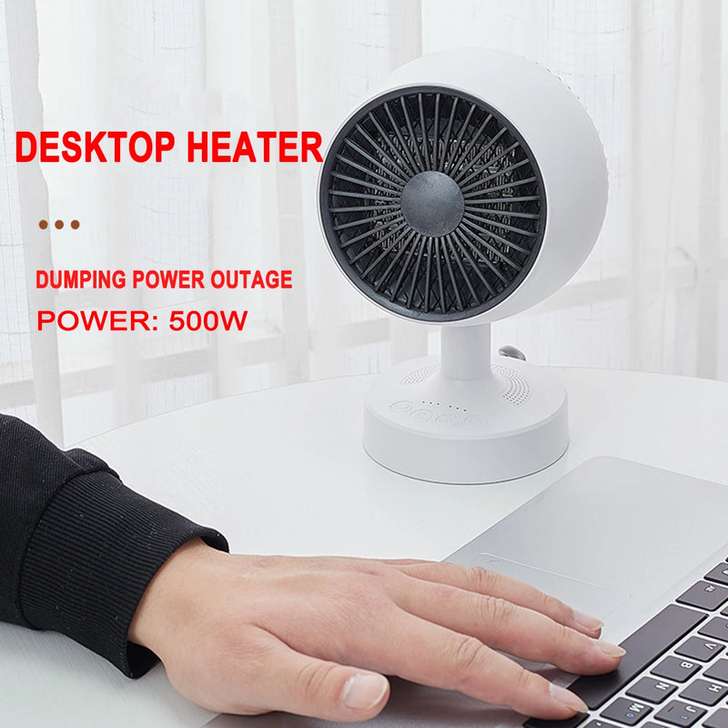 Thermolette | Tragbarer Mini-Heizlüfter | Kompakter Elektroheizer für Schreibtisch & Zuhause | Leise & Schnellheizend | Energiesparend für Wintertage
