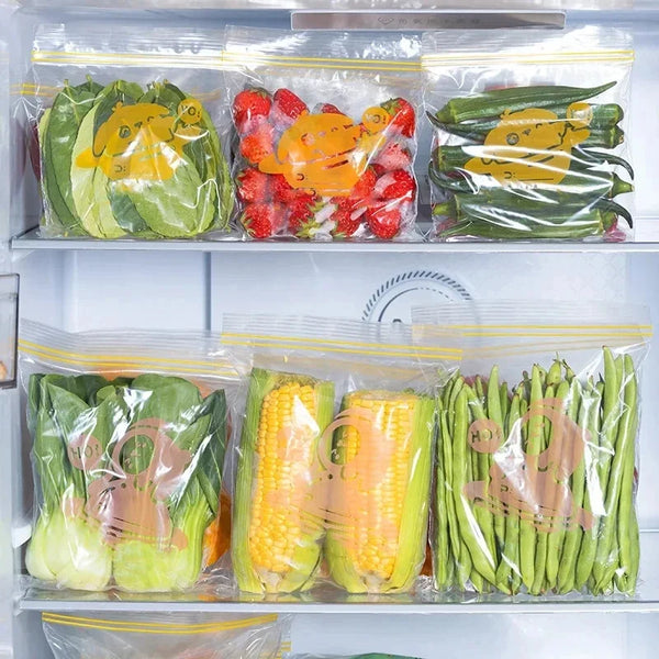 Frischhaltebeutel ZipFresh Set | Wiederverwendbar & Luftdicht | 3 Größen | Für Küche, Gefrierschrank & Meal Prep
