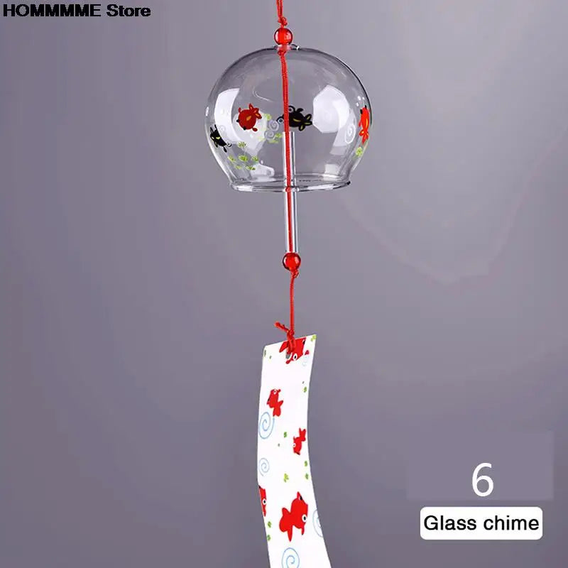 Glas-Windglocke Hanabira | Japanischer Stil | Klarer Klang & Zieranhänger | Handgefertigt