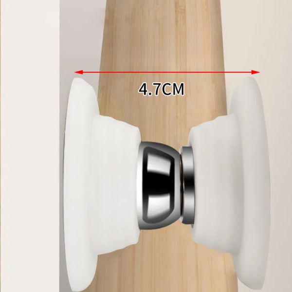 MagnoSafe Magnetischer Türstopper | Ohne Bohren | Silikonstoßdämpfer 4,7 cm | Windfest & Wandfreundlich