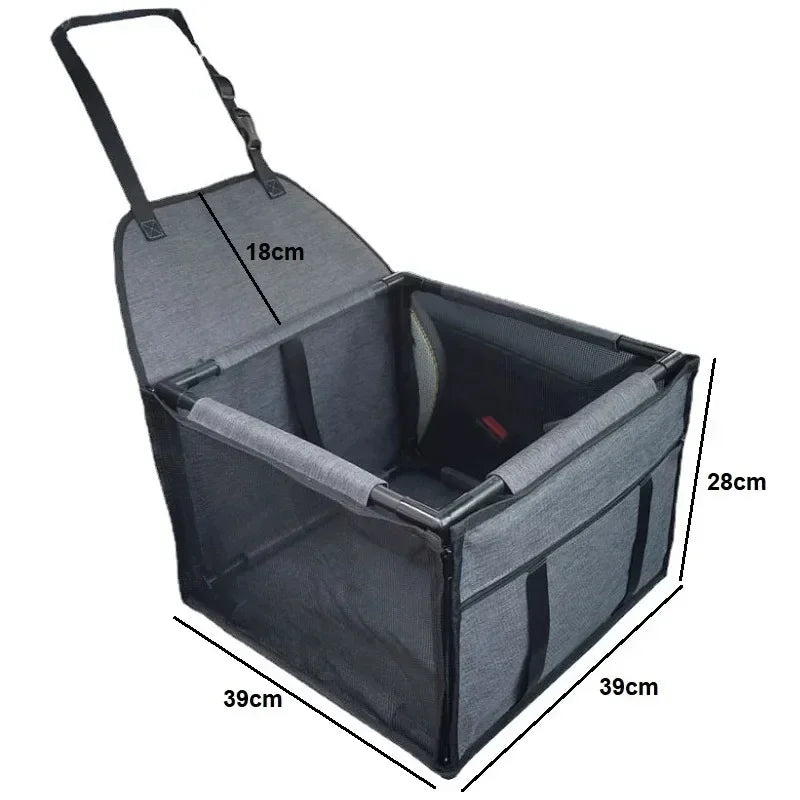 PawVoyage Wasserdichter Auto-Hundesitz | Tragetasche & Transportkorb | Für kleine bis mittelgroße Hunde | 39×39×27 cm