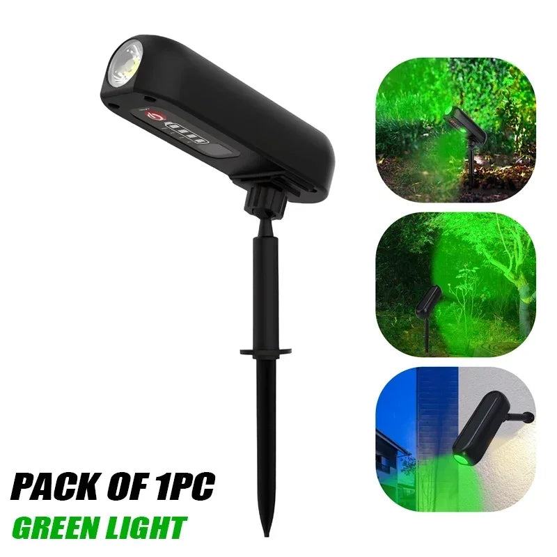 Luminoa SolarGlow Solar Gartenstrahler LED | Farbwechsel & Warmweiß | Wasserdicht | Für Garten, Terrasse & Landschaft | 6–8 Std. Leuchtdauer