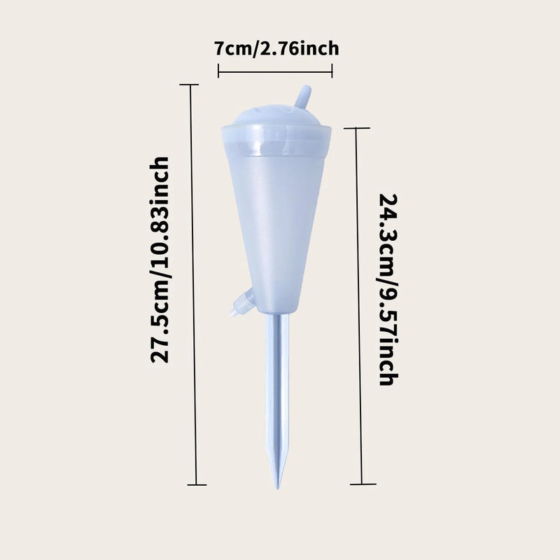 AQUADROP Automatischer Bewässerungstropfer | Trichterförmig & Transparent | Mit regulierbarem Wasserdurchfluss – 1 Stück