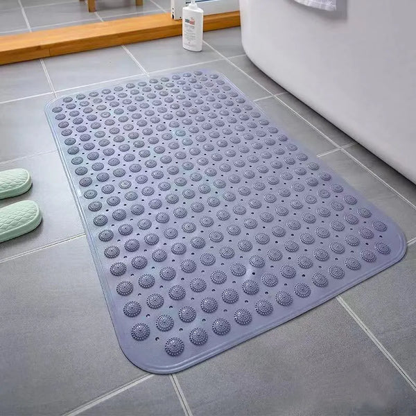 AquaSafe Relax Dusch- & Badewannenmatte | Rutschfest mit Saugnäpfen | Hohles Design & Massagefläche | 36 × 70 cm | PVC