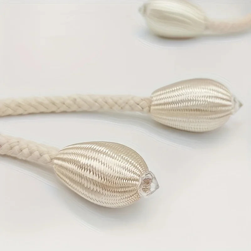 Floravia Vorhanghalter 2er-Set | Verstellbar ohne Bohren | Mit Blumen-Schnalle | Elegantes Wohnaccessoire