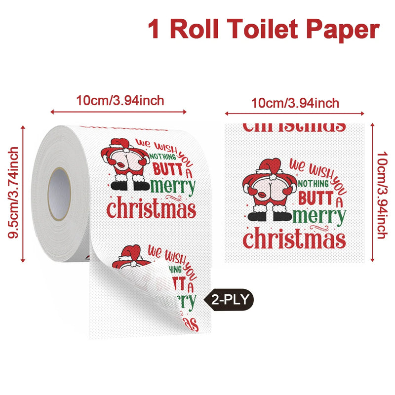Weihnachts-Toilettenpapier FestivaRoll | Lustiges Motivpapier | Frohes Neues Jahr 2026 | Deko & Partybedarf
