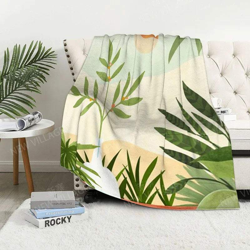 CosyPrint Flauschdecke aus Mikrofaser | Personalisierbar & Kuschelweich | Boho-Design | Für Sofa, Bett & Wohnzimmer