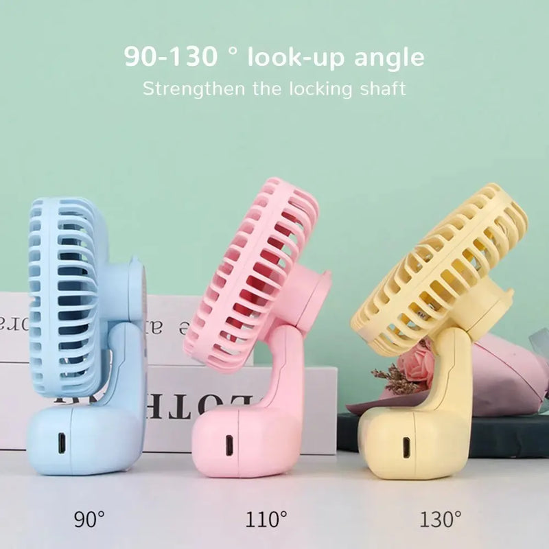 Mini USB-Tischventilator BreezeBox PocketCool | 3 Geschwindigkeiten | Wiederaufladbar & Leise | Tragbar für Büro, Auto & Outdoor | 800 mAh Akku