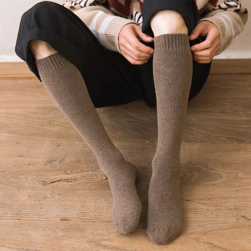 ThermoFlex Pro | 3 Paar Herren Winter Kompressionsstrümpfe | Kniehoch & Wärmeisolierend | Verdickte Frottee-Socken Größe 38–44