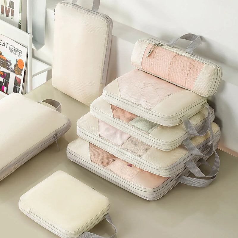 PackNest Kompressions-Organizer Set | 5-teilig | Platzsparend & Wasserabweisend | Ideal für Reisen & Alltag