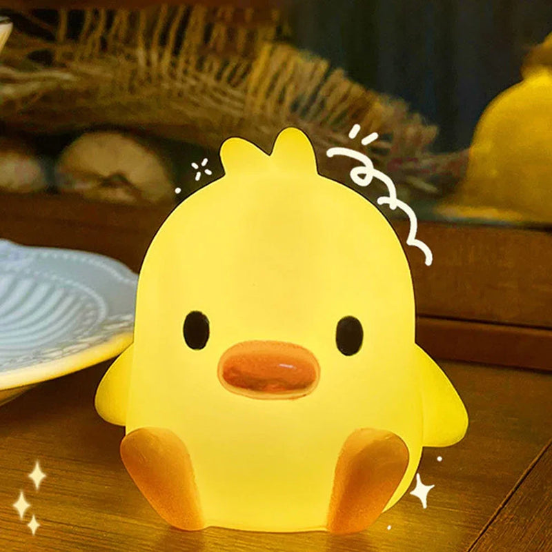 Nachtlicht Kleine Ente | LED Deko Lampe | Emaille | 6x4,5x6 cm