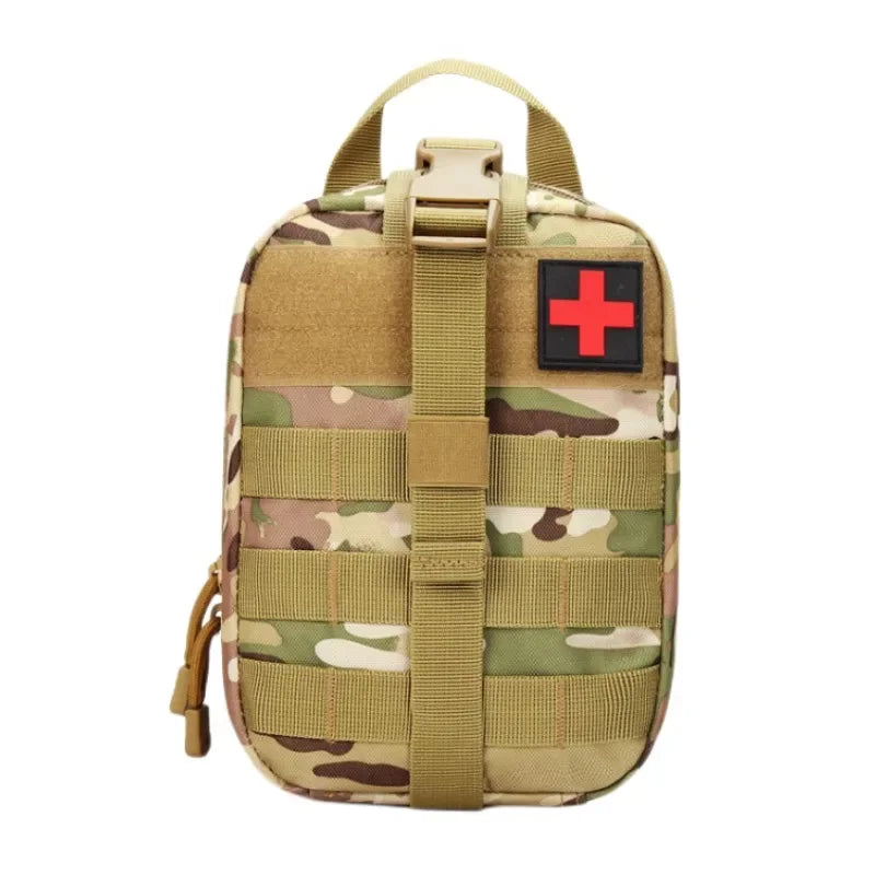 RescuePro Gear Taktische Erste-Hilfe-Tasche | Outdoor Survival & Notfall-Set | MOLLE-kompatibel | Größe L: 15 × 11 × 21 cm