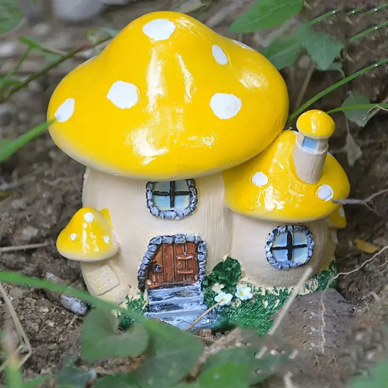 MycoFairy Home | Miniatur Pilzhaus | Harz-Figur | Märchengarten & Terrarium Deko | Handgefertigt