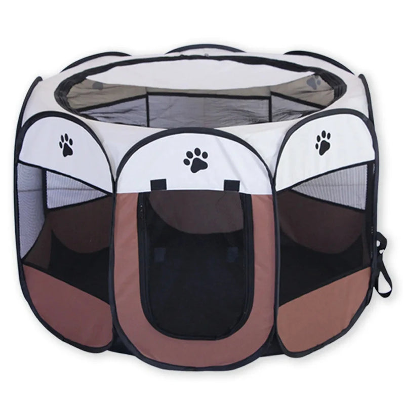 Pawvia Faltbares Katzenzelt | Tragbares Outdoor-Gehege für Katzen & kleine Hunde | Atmungsaktiv & Waschbar | 72×72×45 cm