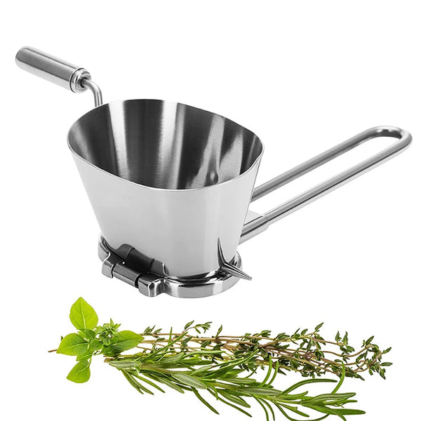 Kräuterhacker HerbaCut Inox | Manuelle Edelstahl-Mühle für Petersilie, Koriander & Kräuter | 1 Stück | Kompakt & Rostfrei