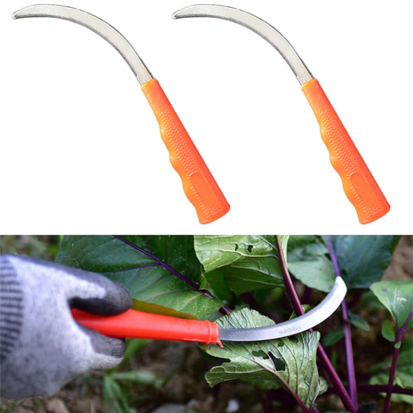 AgriZeno Unkrautsichel aus Edelstahl | Gezahnte Schneide | Für Ernte & Gartenarbeit | 30 cm