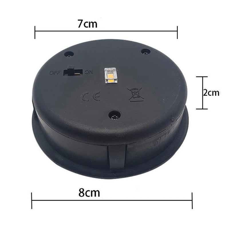 Solesta Solar Lampenbasis 8 cm mit LED-Leuchtmittel | Automatik Ein/Aus | IP44 Wetterfest | Für Garten, Camping & DIY-Deko