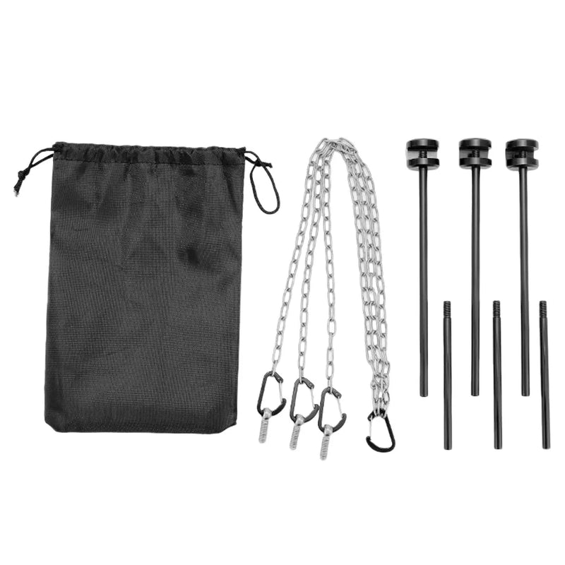 Dreibein-Grillgestell FireTrek TripodFlex | Höhenverstellbar & faltbar | Mit Kette & Tasche | Für Outdoor & Camping | 60 cm Kettenlänge