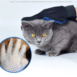 FellGlanz | Katzen- & Hunde-Pflegehandschuh | Selbstreinigende Bürste | 180 Silikon-Noppen | Sanfte Fellpflege & Haarentfernung
