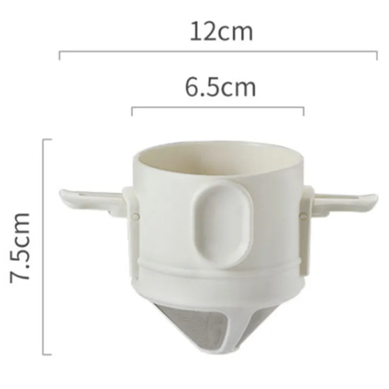 BrewViva Kaffee- & Teefilter Edelstahl | Wiederverwendbar & Tragbar | Für Becher & Kanne | 304er Edelstahl