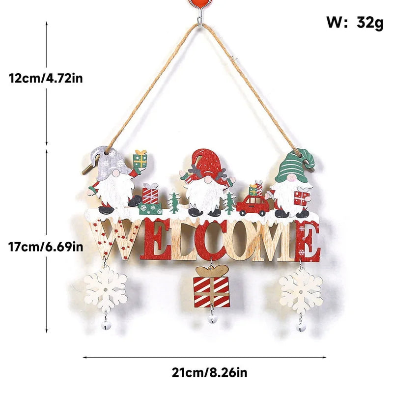 Holzanhänger NordicCharm | Weihnachtsdeko zum Aufhängen | Handgefertigtes Ornament für Baum, Wand & Fenster | Festliche Dekoration 2025–2026