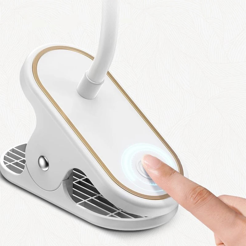 ClipLuma LED-Tischlampe | USB-Wiederaufladbar | 3 Helligkeitsstufen | Augenschonend | Mit Cliphalterung